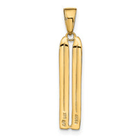 Load image into Gallery viewer, 14k 3-D Snow Skis Pendant
