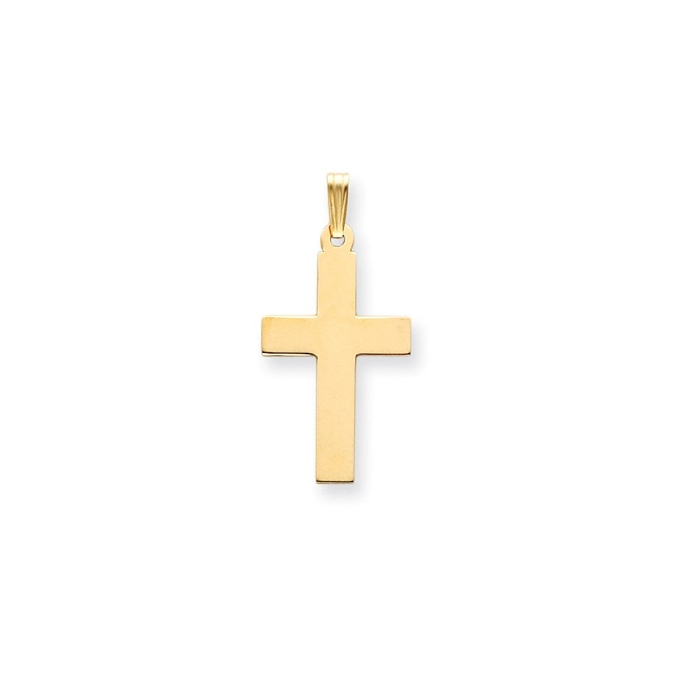 14K Polished Cross Charm