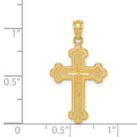 Load image into Gallery viewer, 14k Budded Cross Pendant
