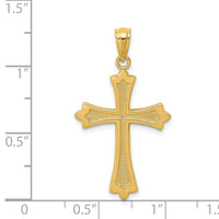 Load image into Gallery viewer, 14k Budded Cross Pendant
