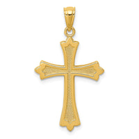 Load image into Gallery viewer, 14k Budded Cross Pendant
