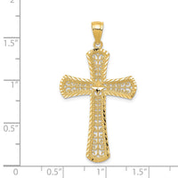 Load image into Gallery viewer, 14k Diamond-cut Filigree Cross Pendant
