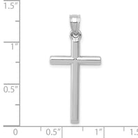 Load image into Gallery viewer, 14k White Gold Polished Hollow Cross Pendant
