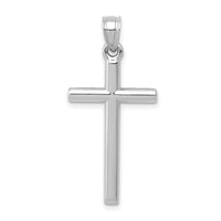 Load image into Gallery viewer, 14k White Gold Polished Hollow Cross Pendant
