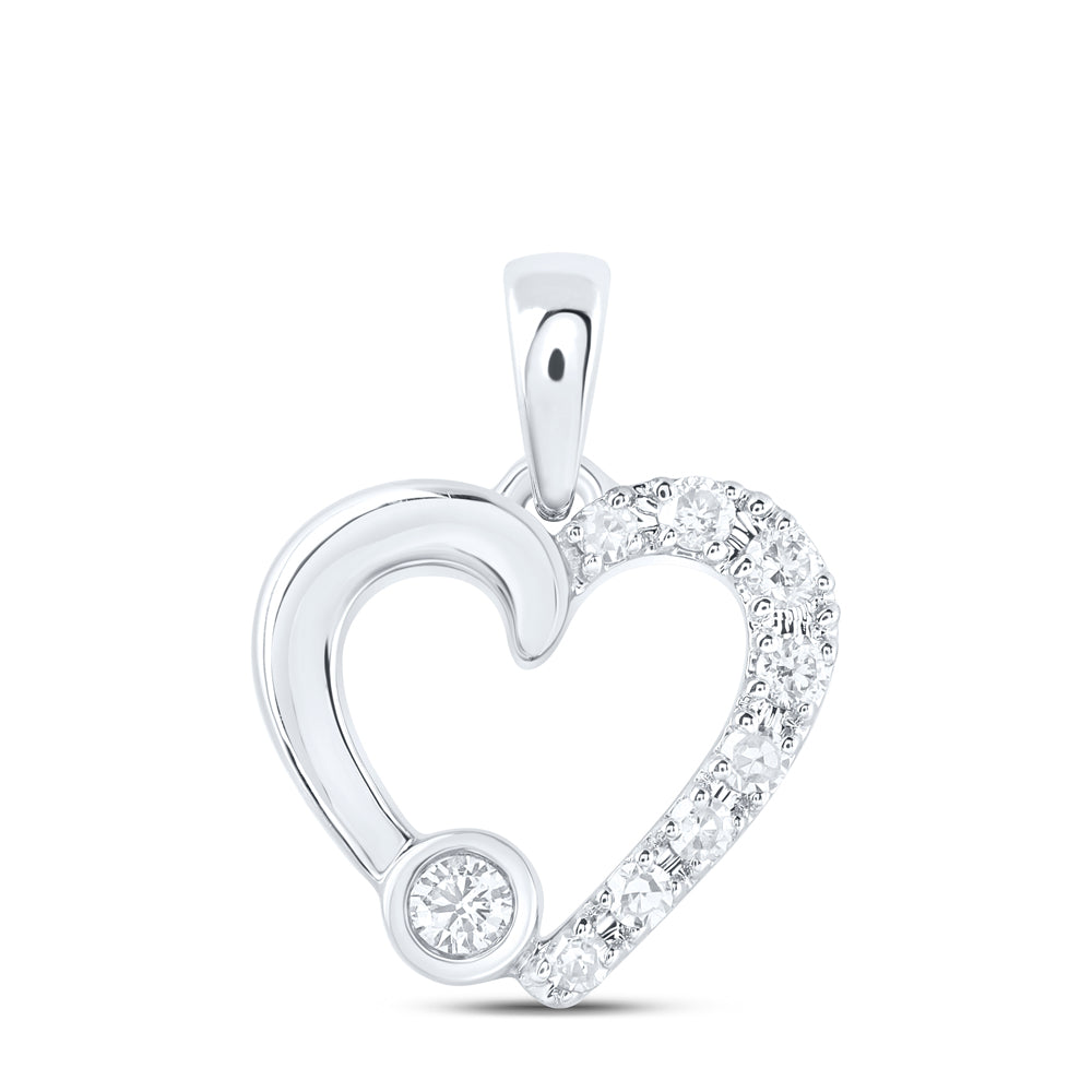 1/20CTW-DIA NK GIFT HEART PENDANT