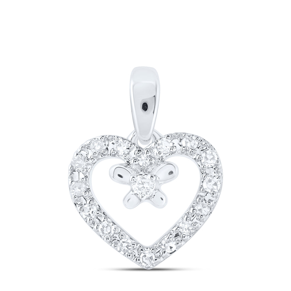 1/20CTW-DIA NK GIFT HEART PENDANT