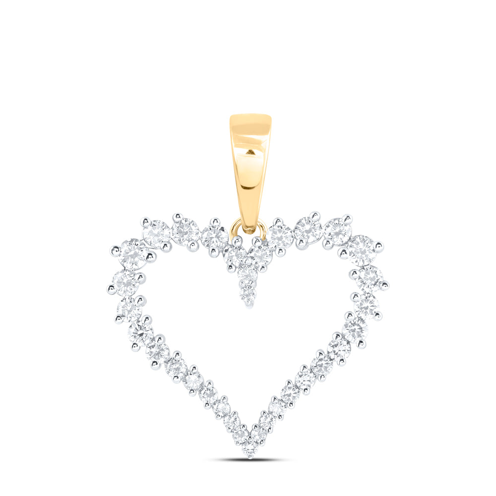 3 1/3CTW-DIA NK GIFT HEART PENDANT