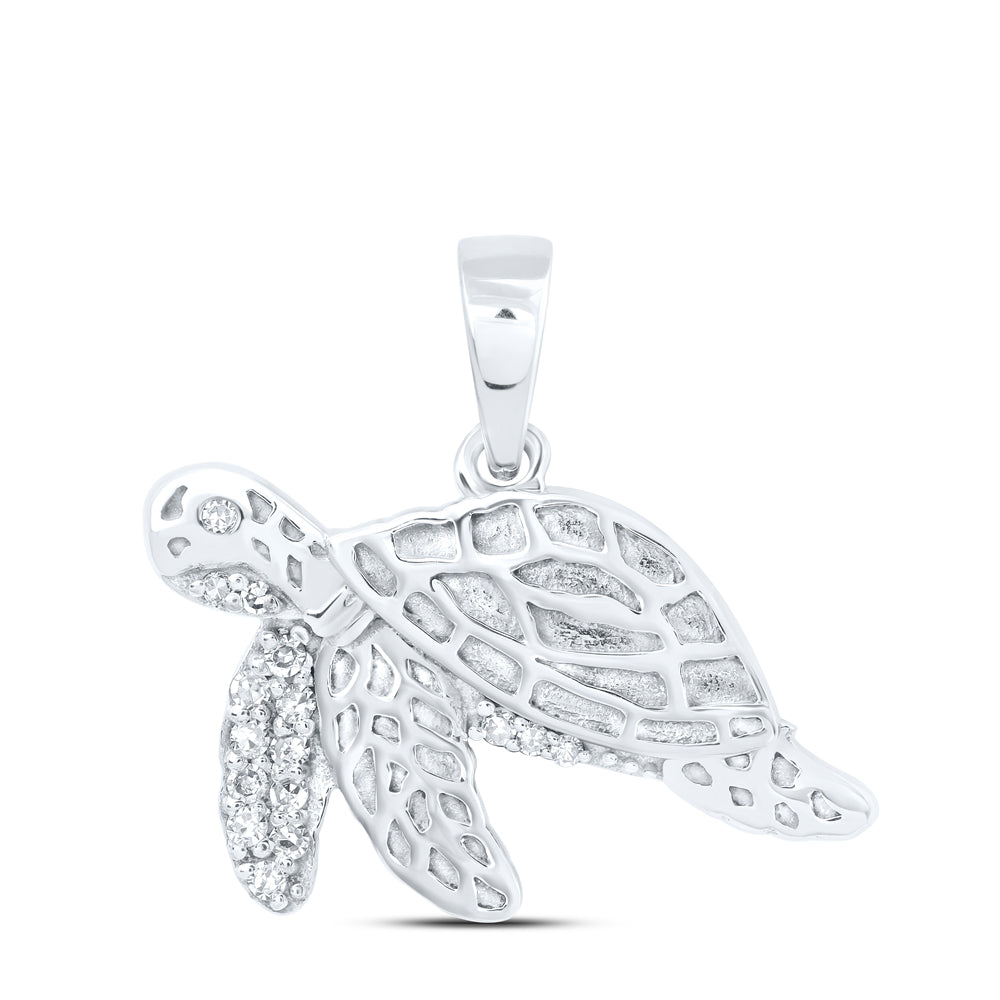 1/20CTW-DIA NK GIFT TURTLE PENDANT