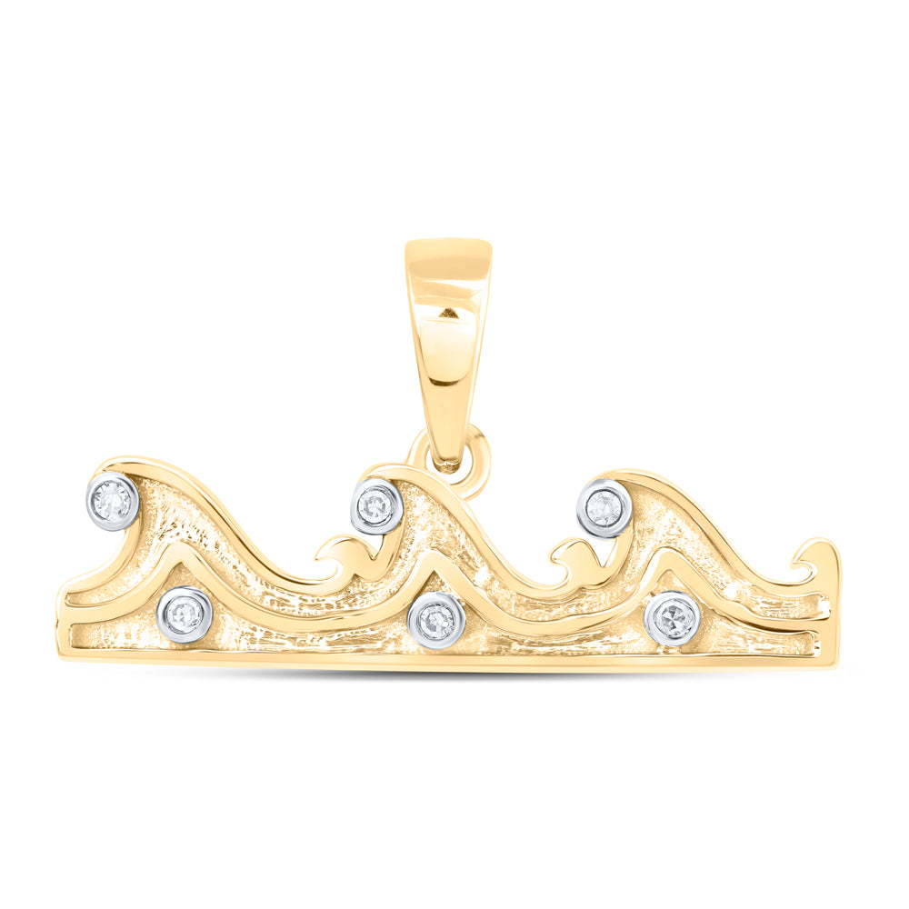 0.02CTW-DIA NK GIFT SEA WAVES PENDANT