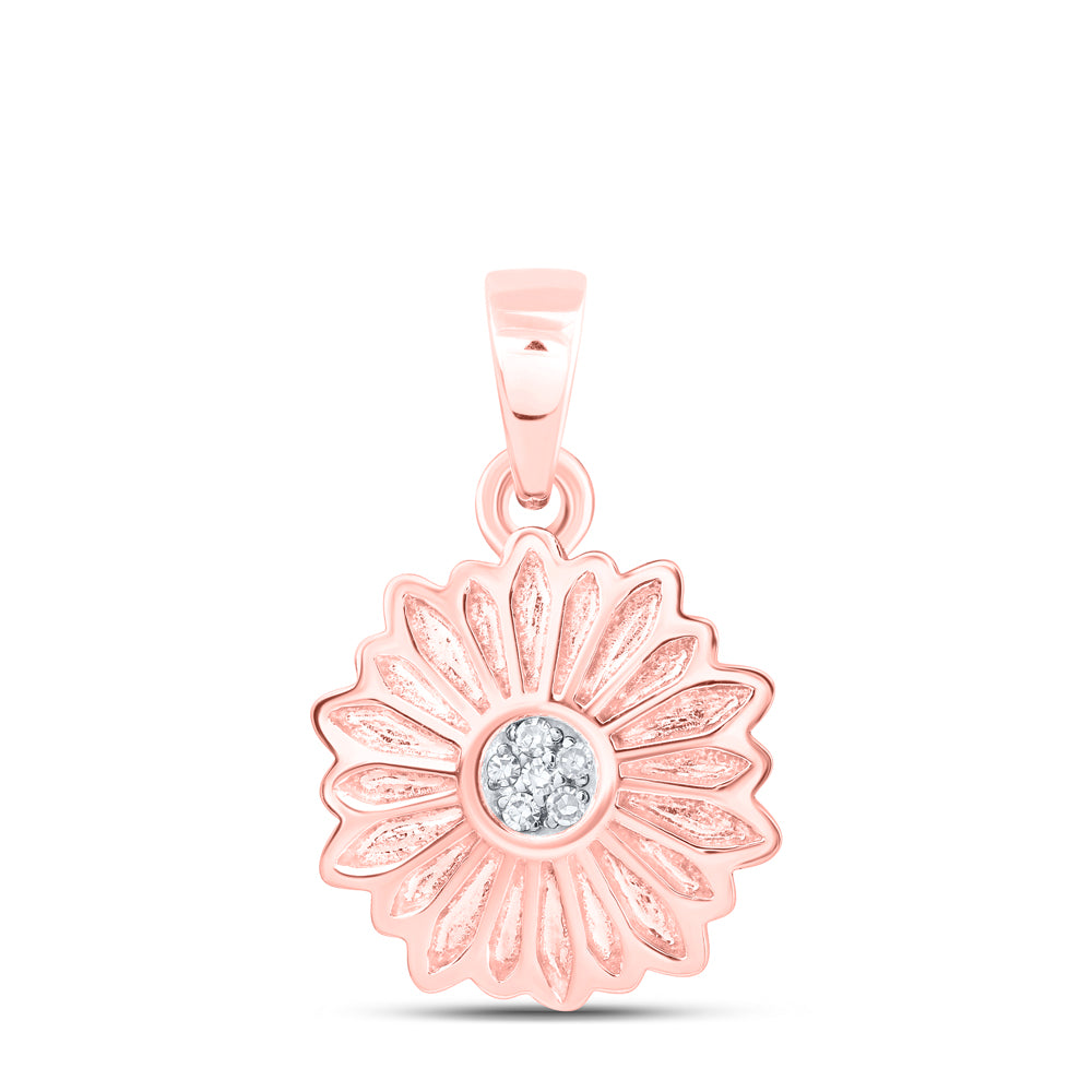 0.02CTW-DIA NK GIFT SUN FLOWER PENDANT