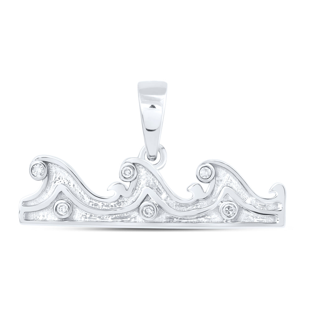 0.02CTW-DIA NK GIFT SEA WAVES PENDANT