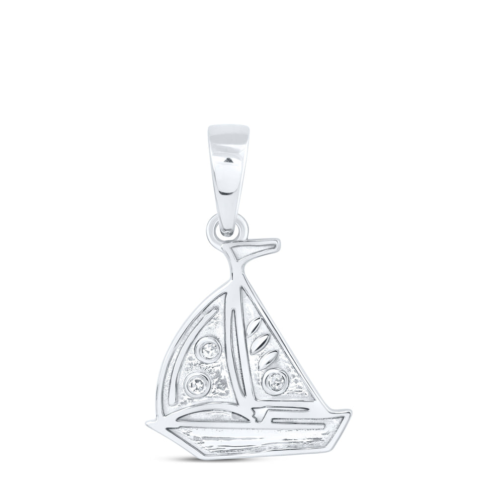 0.01CTW-DIA NK GIFT BOAT PENDANT