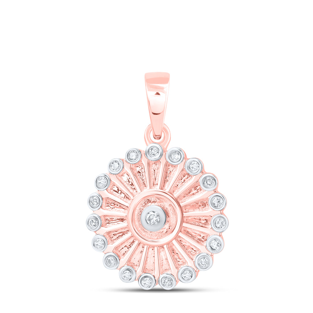 1/20CTW-DIA NK GIFT SUN FLOWER PENDANT