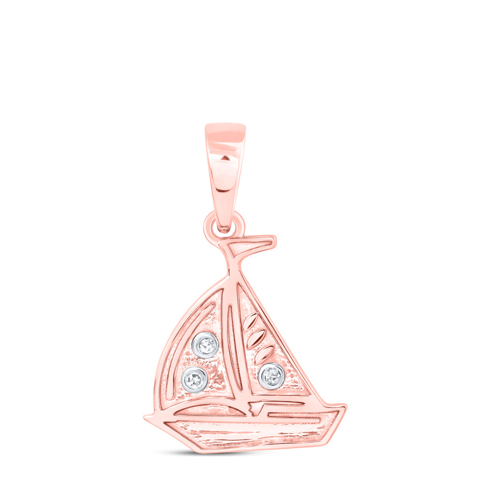 0.01CTW-DIA NK GIFT BOAT PENDANT