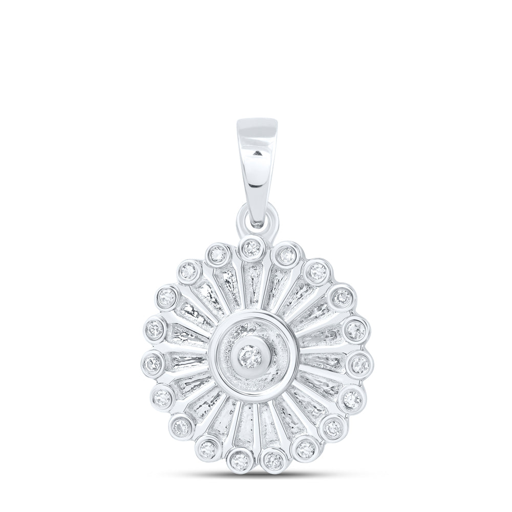 1/20CTW-DIA NK GIFT SUN FLOWER PENDANT