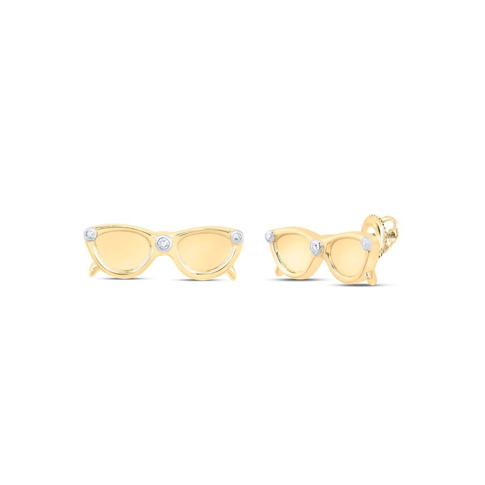 0.02CTW-DIA NK GIFT SUN GLASSES EARRINGS
