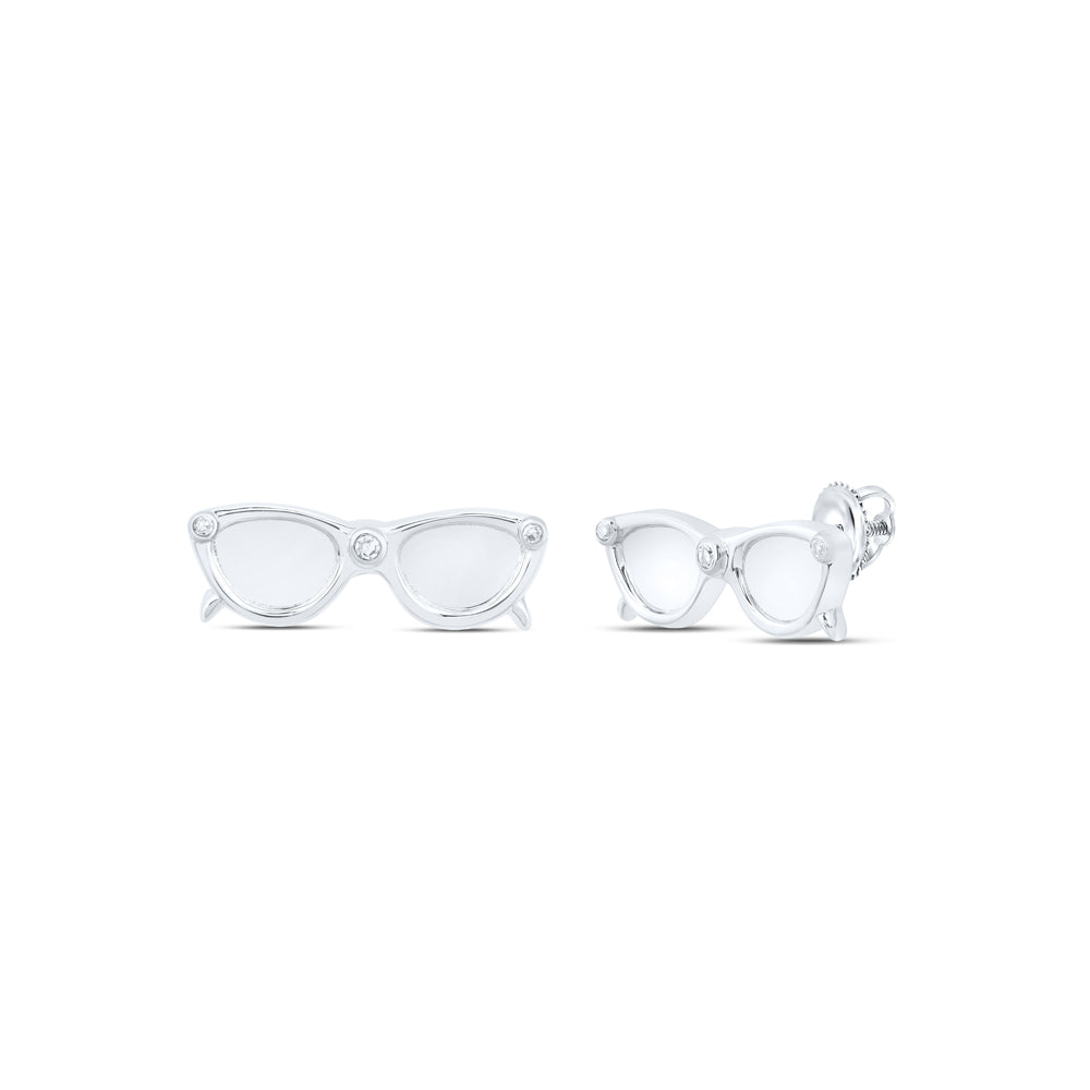 0.02CTW-DIA NK GIFT SUN GLASSES EARRINGS