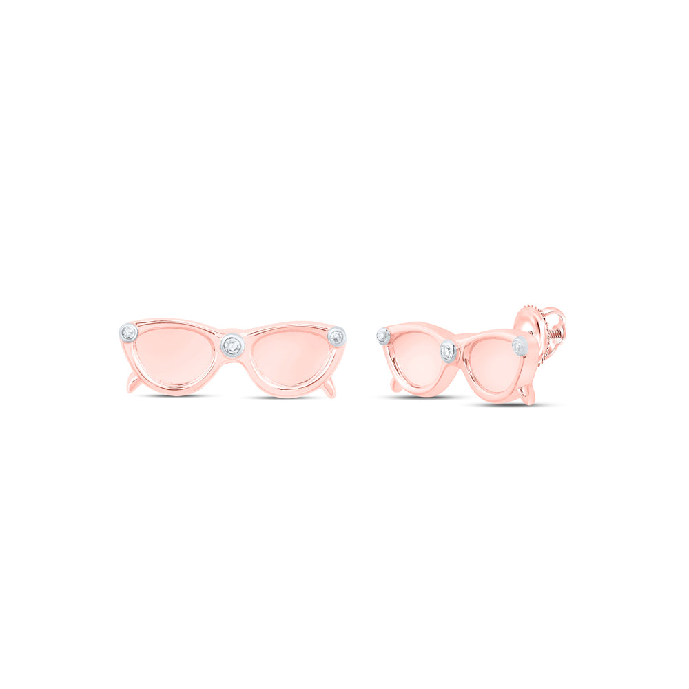 0.02CTW-DIA NK GIFT SUN GLASSES EARRINGS