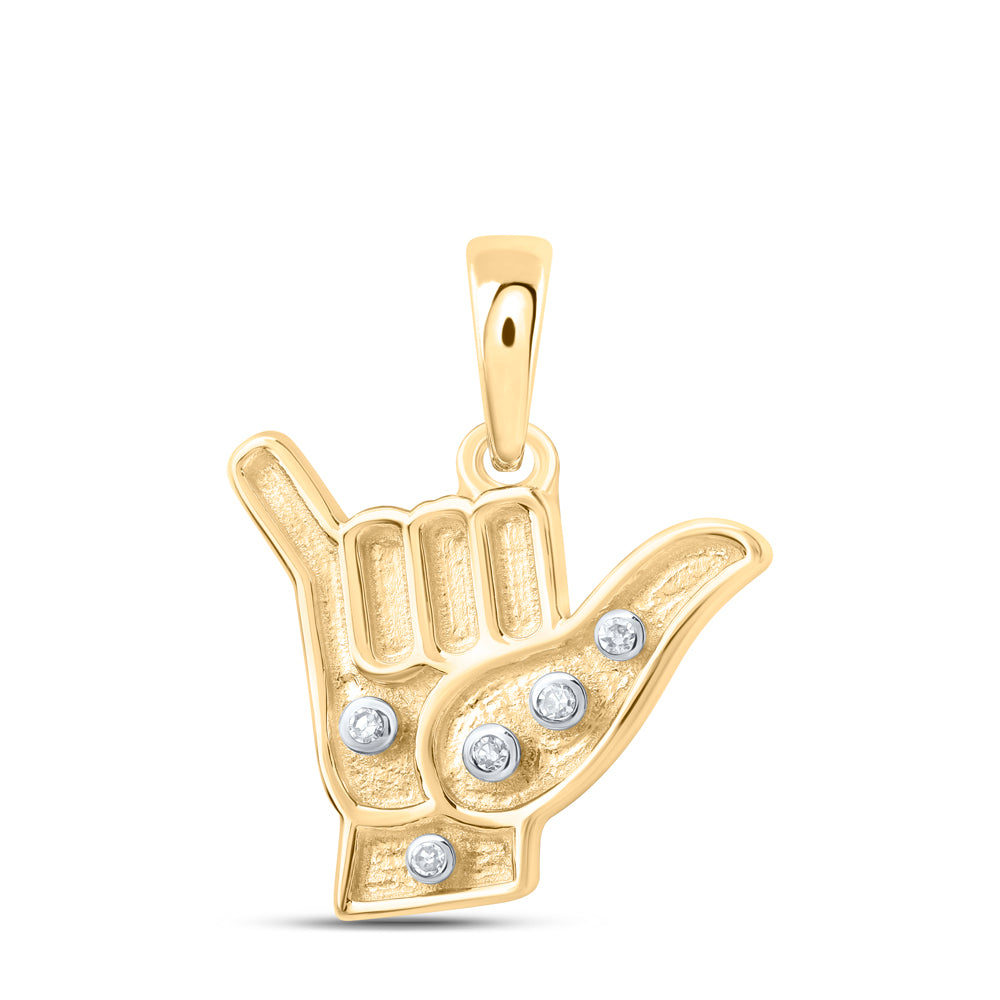 0.01CTW-DIA NK GIFT COOL HAND PENDANT