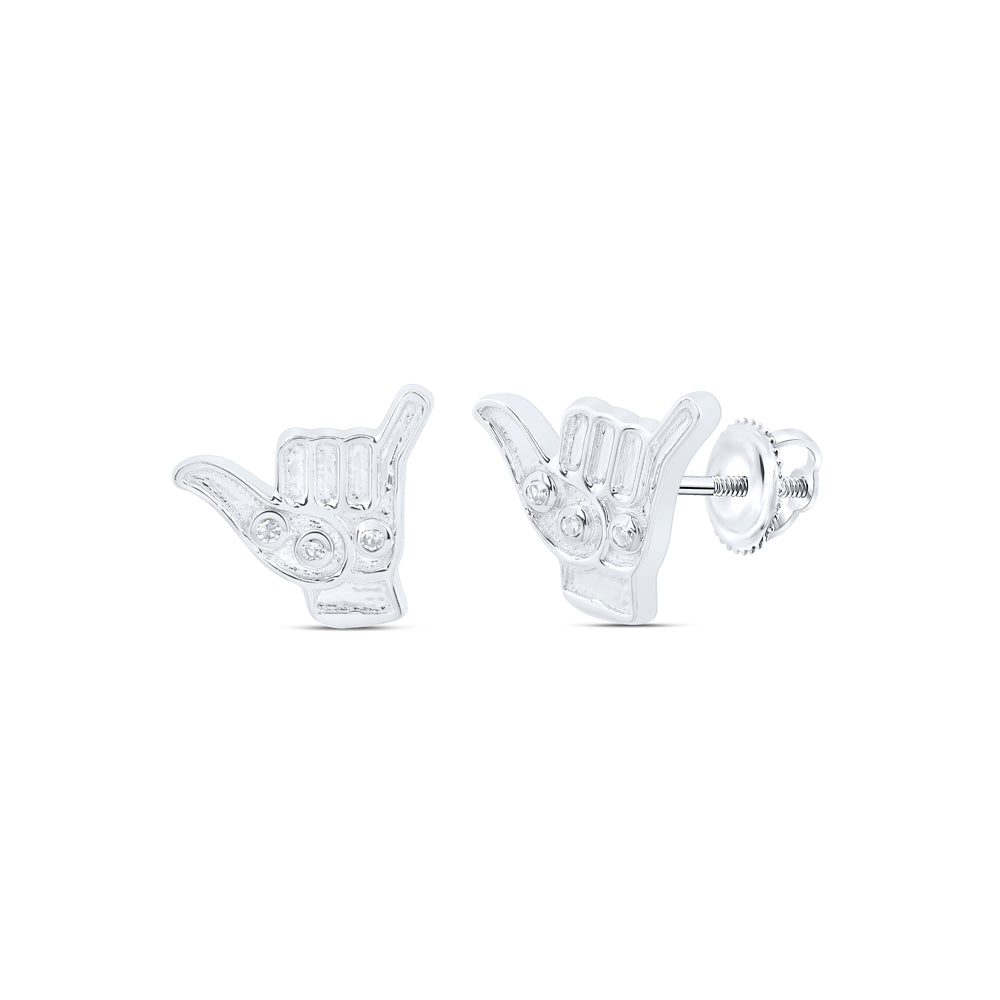 0.01CTW-DIA NK GIFT COOL HAND EARRINGS