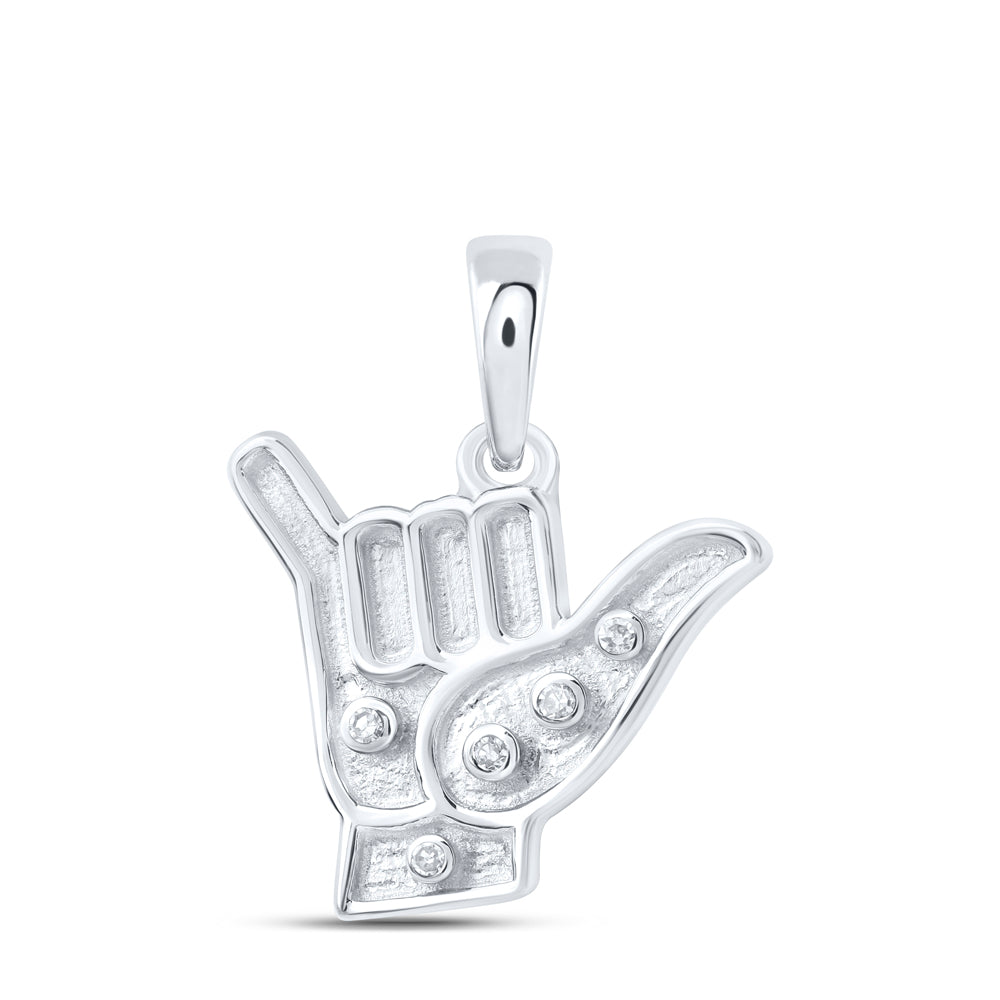 0.01CTW-DIA NK GIFT COOL HAND PENDANT