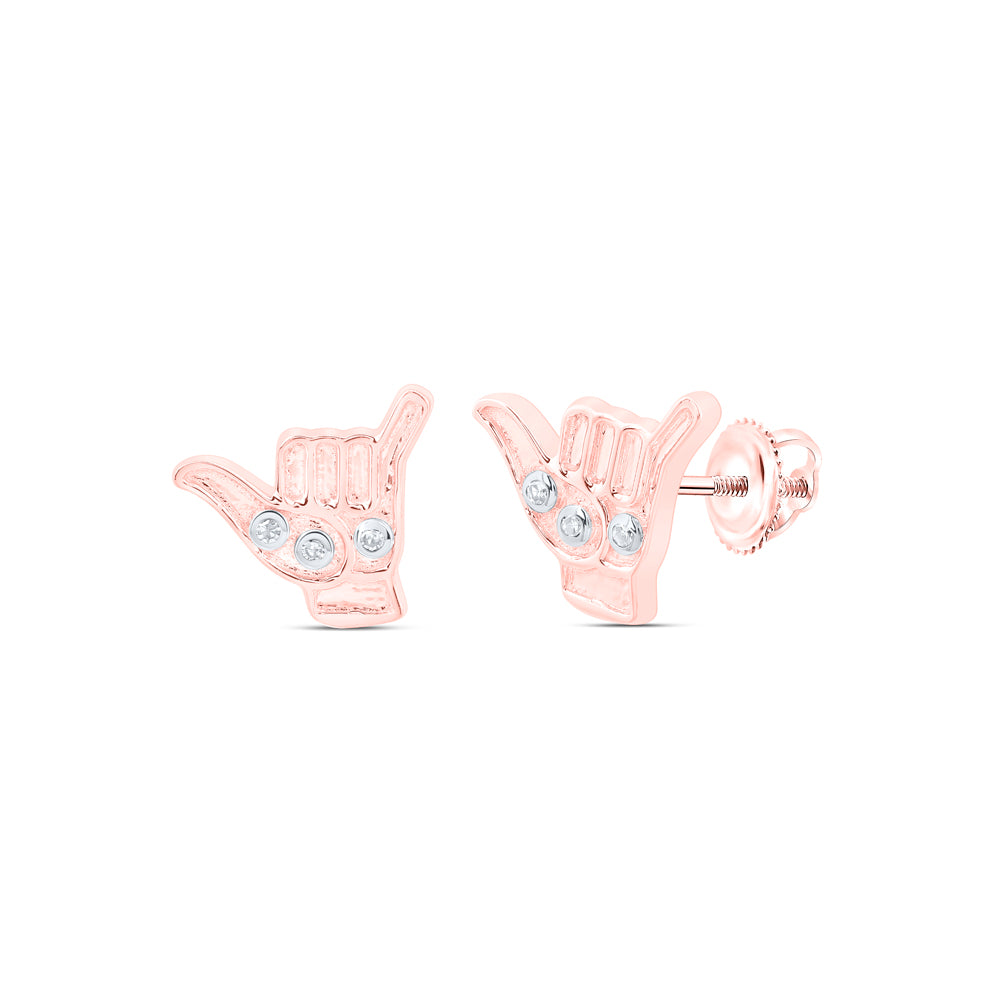 0.01CTW-DIA NK GIFT COOL HAND EARRINGS