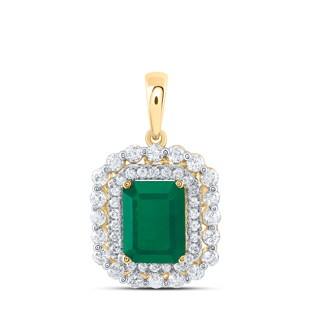 1/2CTW-DIA ANA M 8 X 6 MM EM-EM NAT GEM PENDANT