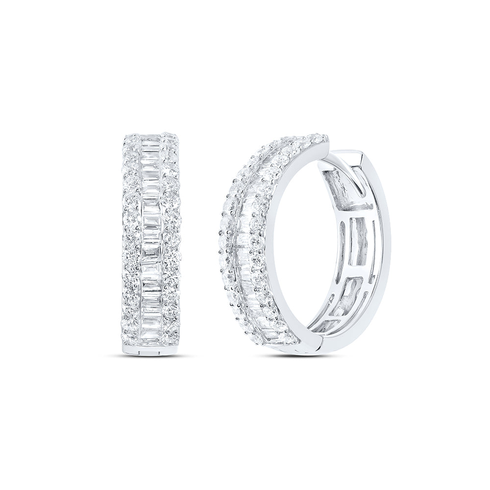 1 3/8CTW-DIA ANA M HOOP EARRING