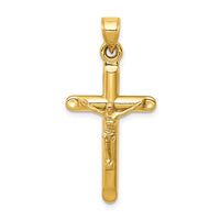 Load image into Gallery viewer, 14k Hollow Crucifix Pendant
