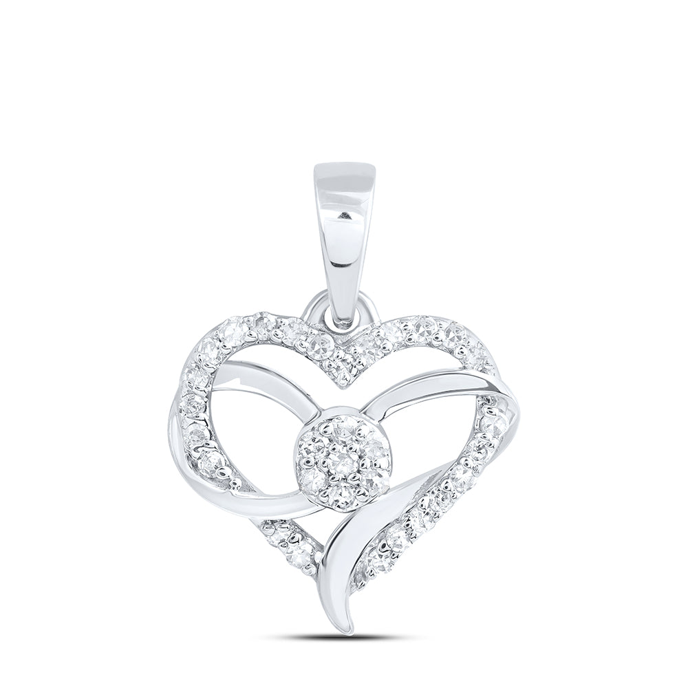 1/8CTW-DIA NK GIFT HEART PENDANT