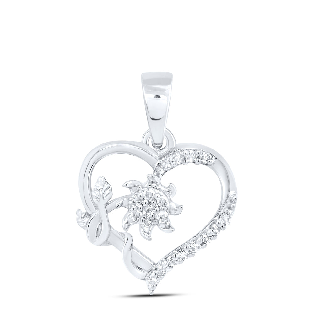 1/12CTW-DIA NK GIFT HEART PENDANT