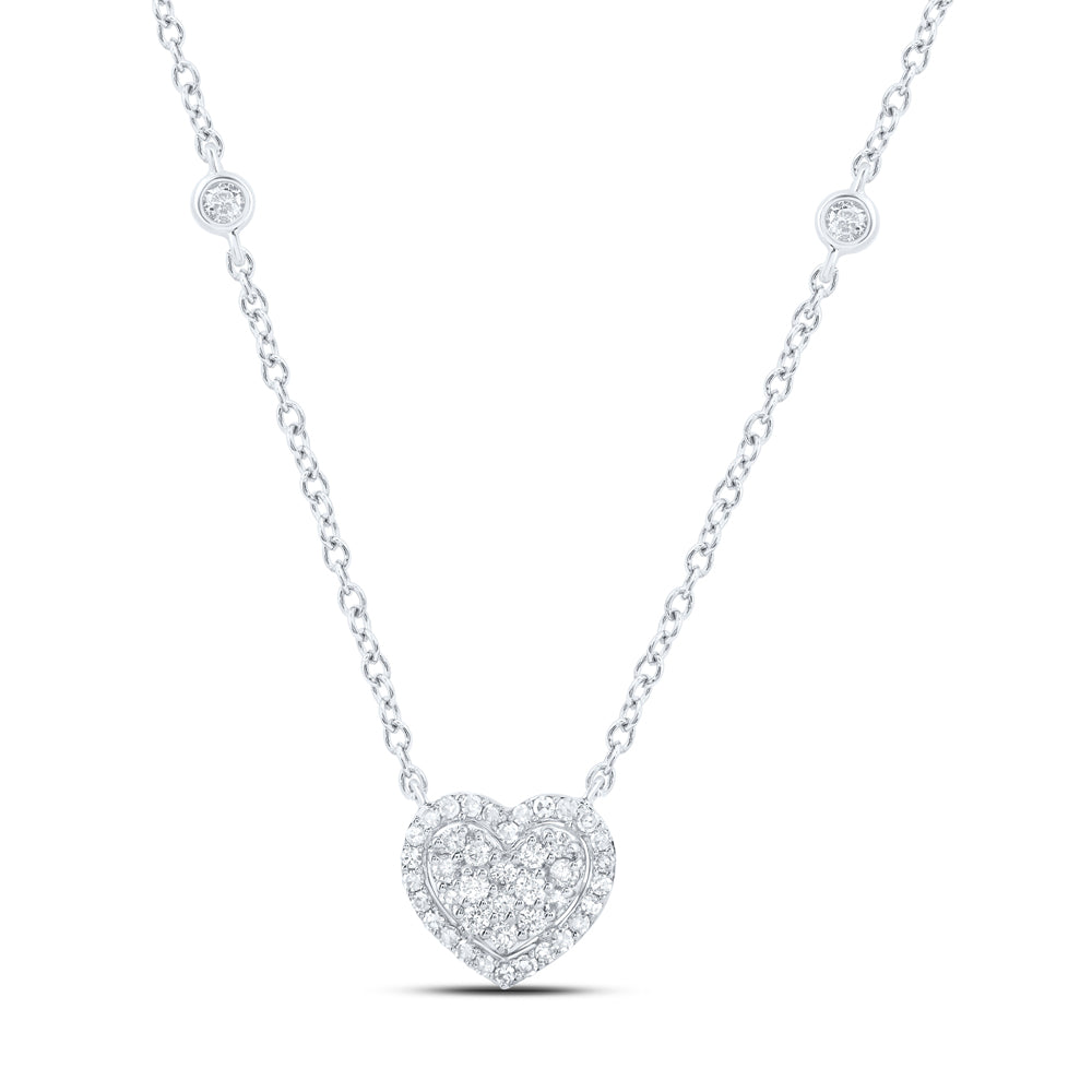 1/3CTW-DIA NK FASHION HEART NECKLACE (18 INCH)