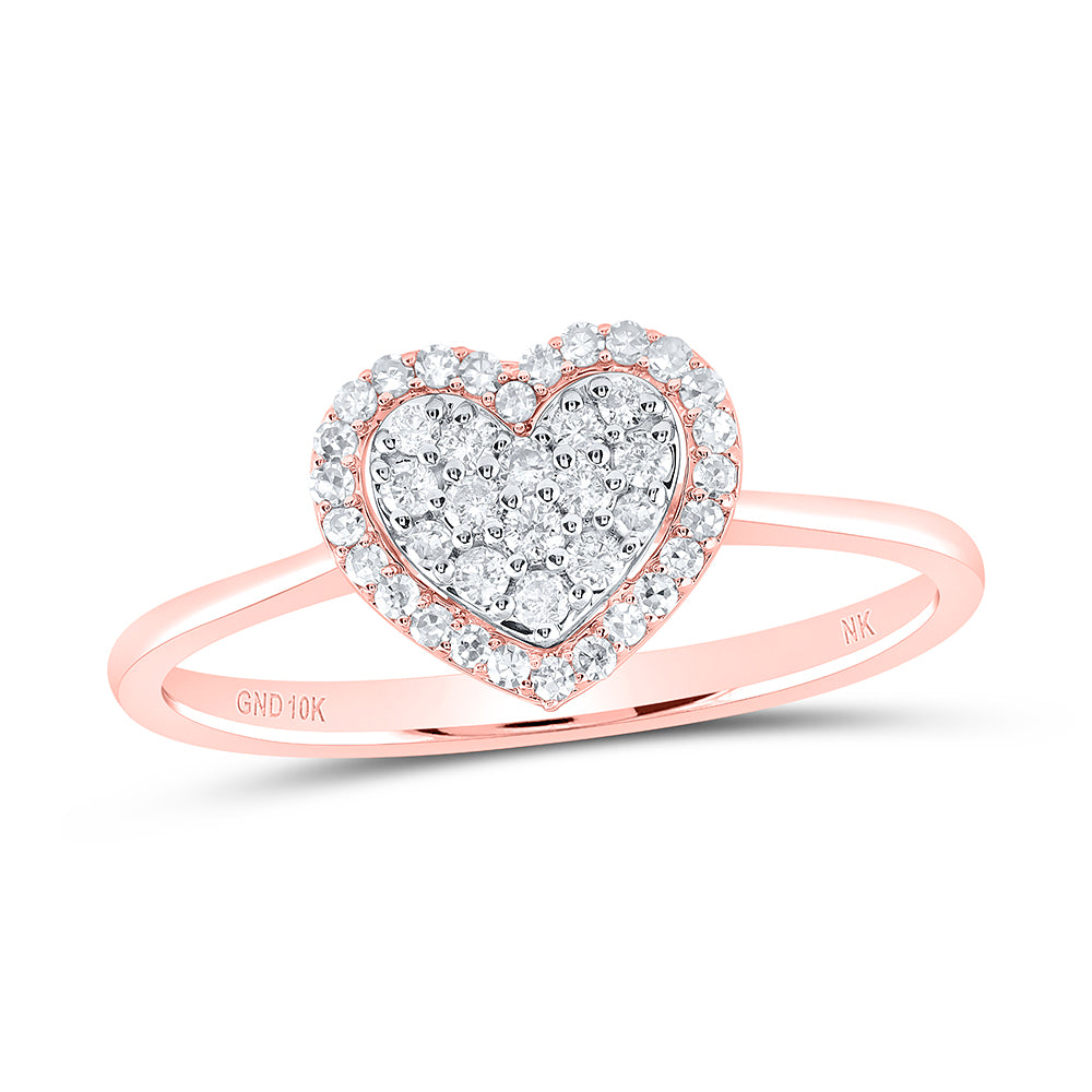 1/4CTW-NAT DIA NK FASHION HEART RING
