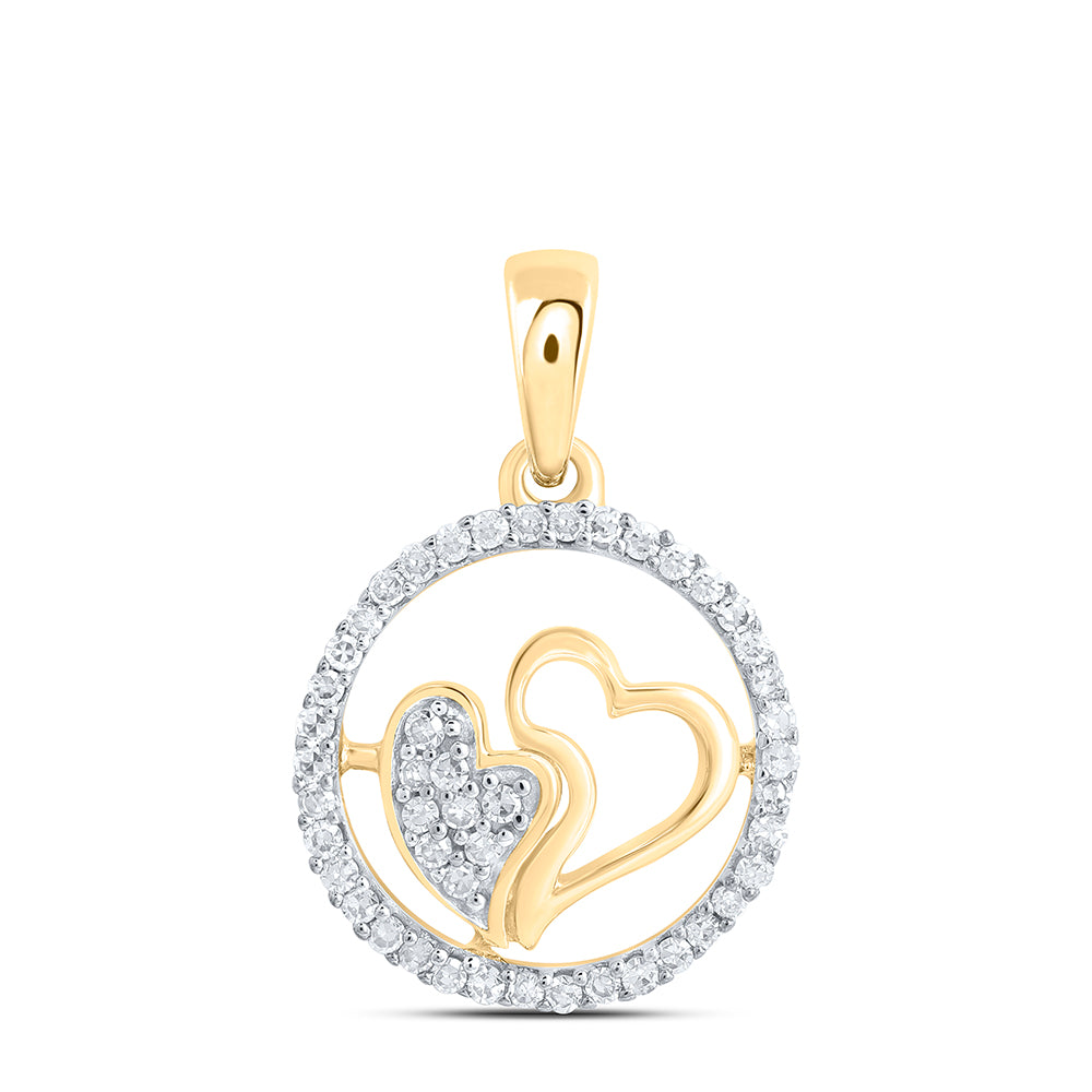 1/8CTW-DIA NK GIFT ROUND SHAPE HEART PENDANT