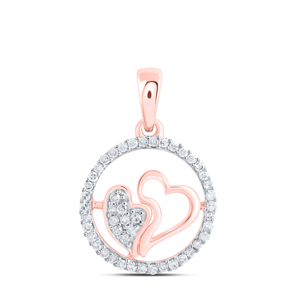 1/8CTW-DIA NK GIFT ROUND SHAPE HEART PENDANT