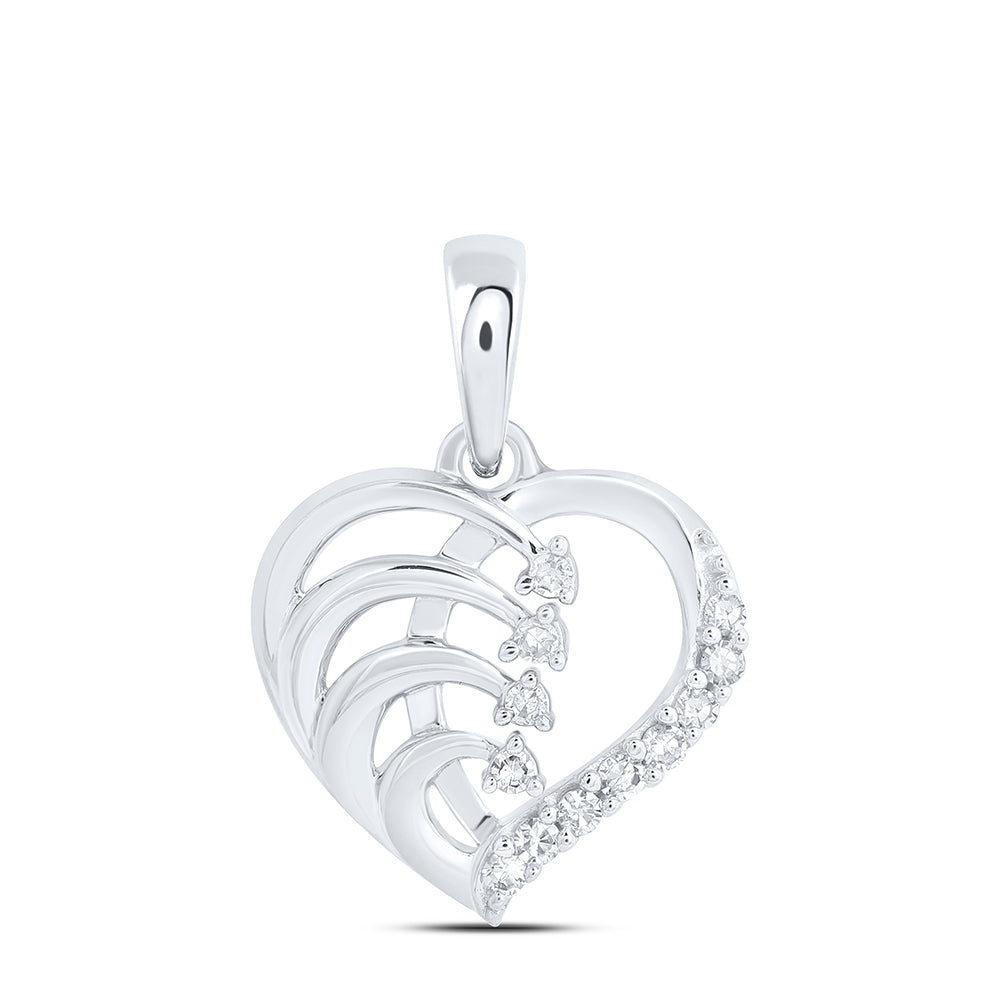 1/12CTW-DIA NK GIFT HEART PENDANT