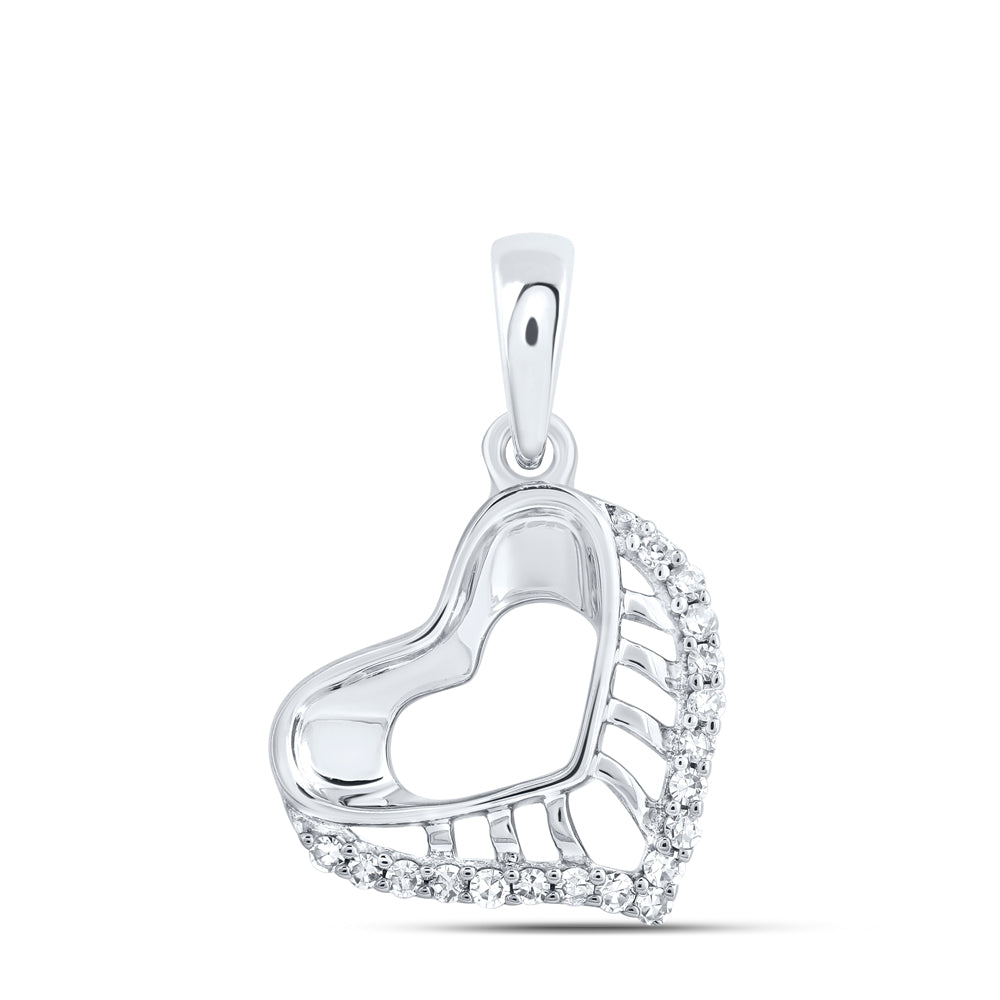 1/12CTW-DIA NK GIFT HEART PENDANT