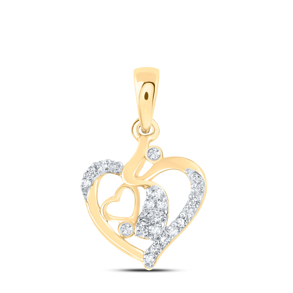 1/12CTW-DIA NK GIFT HEART PENDANT
