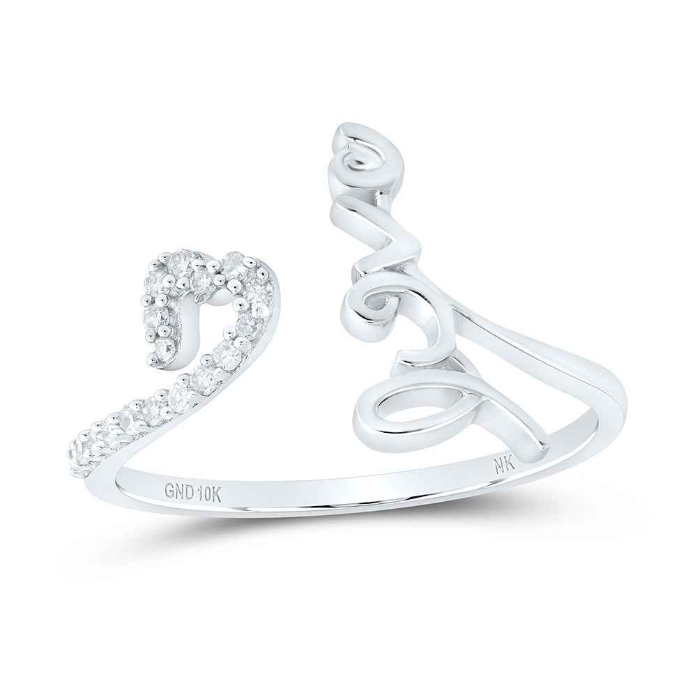 1/10CTW-DIA NK GIFT LOVE HEART RING