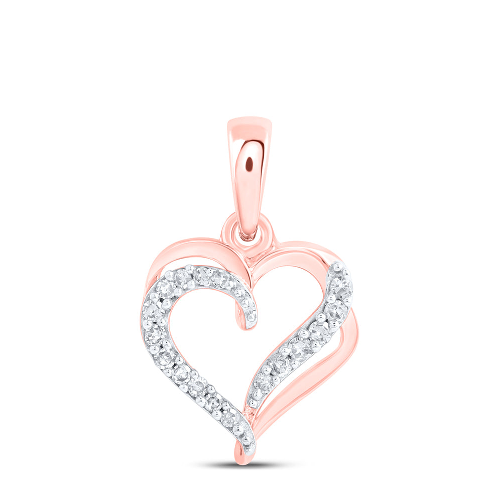 1/12CTW-DIA NK GIFT HEART PENDANT