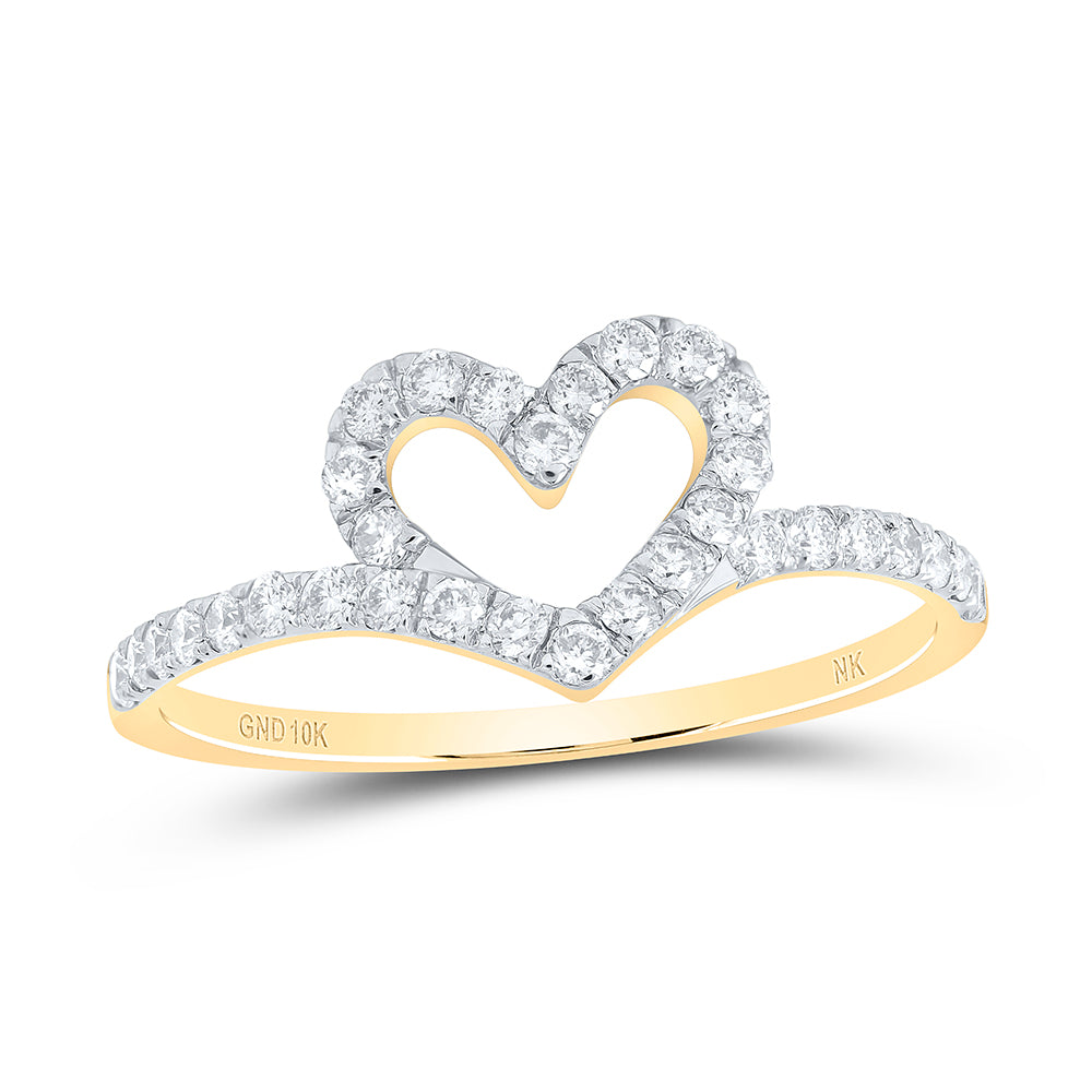 3/8CTW-DIA NK GIFT HEART RING