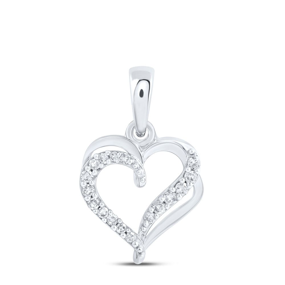 1/12CTW-DIA NK GIFT HEART PENDANT