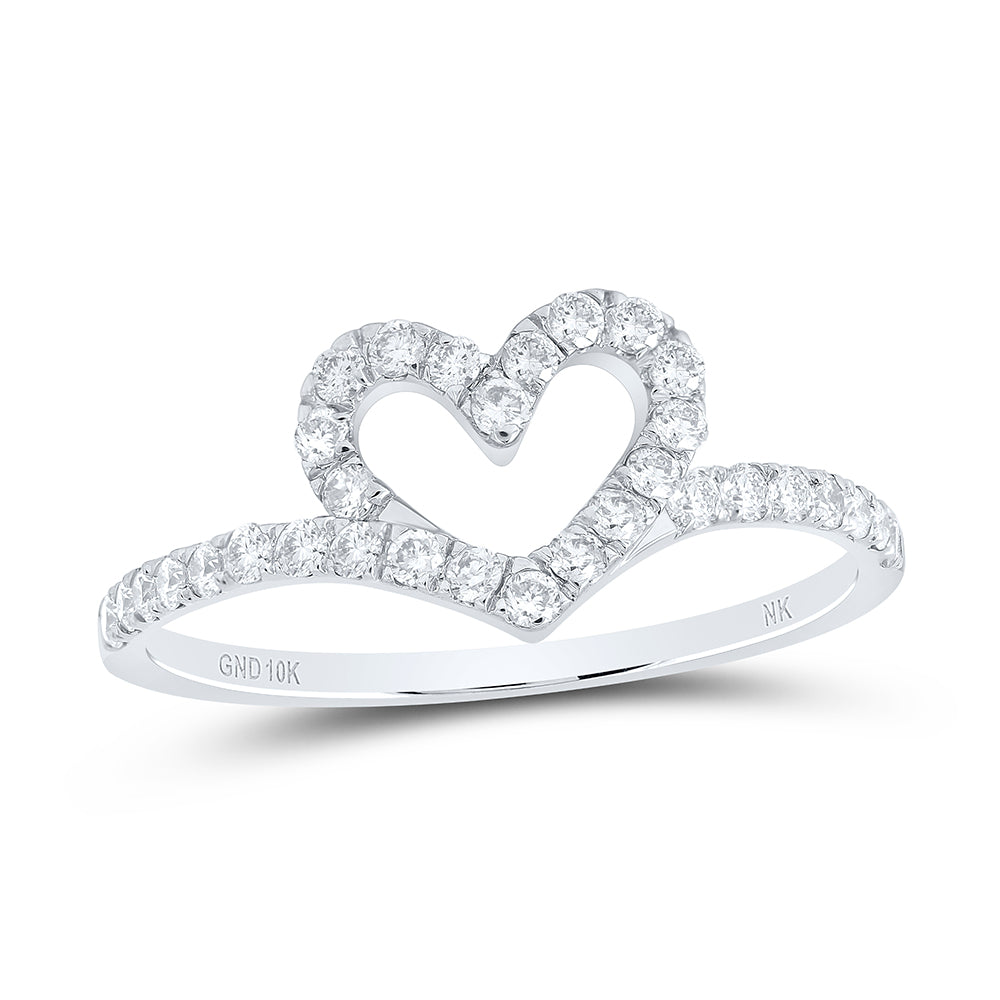 3/8CTW-DIA NK GIFT HEART RING