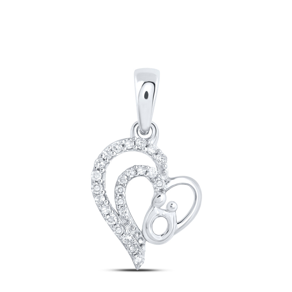 1/10CTW-DIA NK GIFT HEART PENDANT