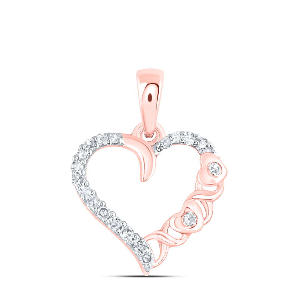 1/12CTW-DIA NK GIFT HEART PENDANT