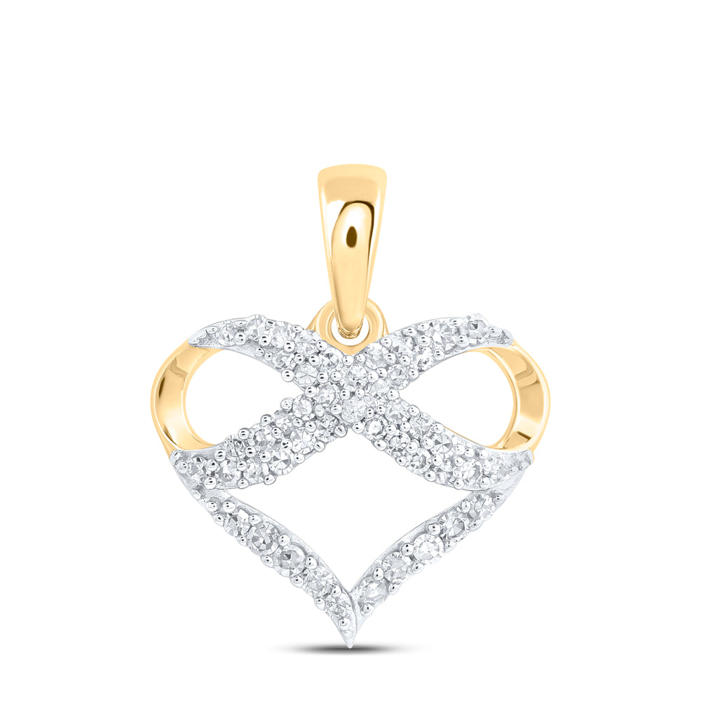 1/6CTW-DIA NK GIFT INFINITY HEART PENDANT