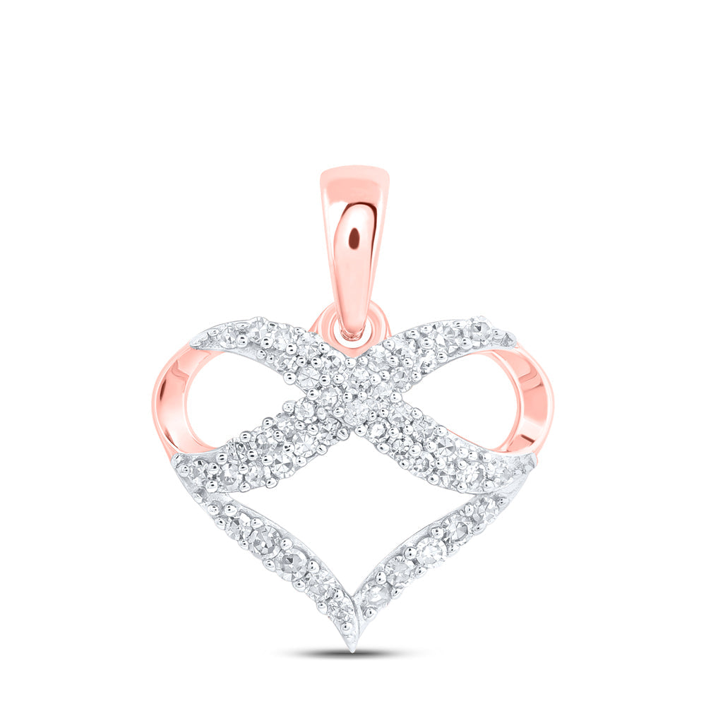 1/6CTW-DIA NK GIFT INFINITY HEART PENDANT