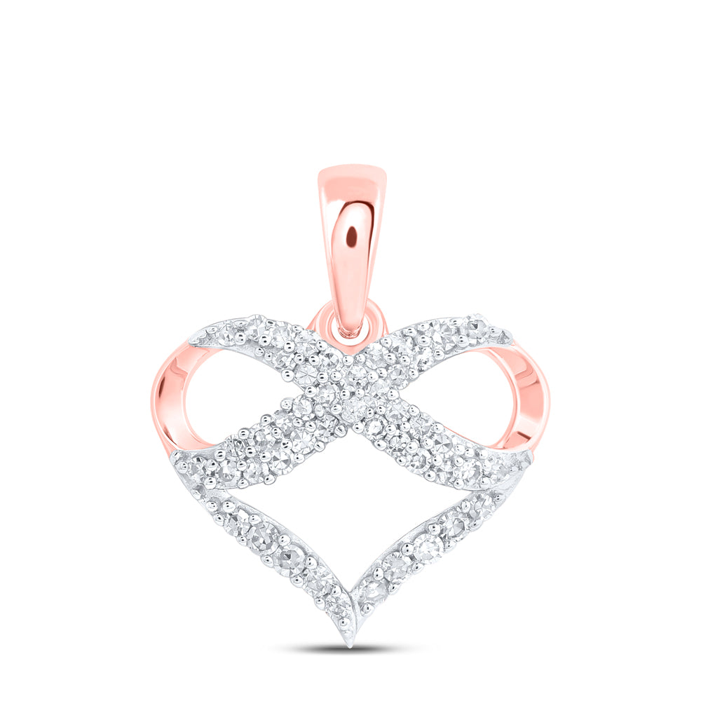 1/6CTW-DIA NK GIFT INFINITY HEART PENDANT