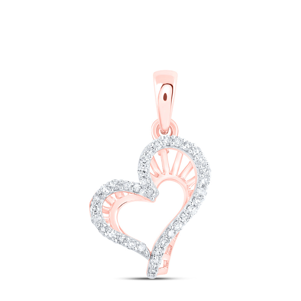 1/10CTW-DIA NK GIFT HEART PENDANT