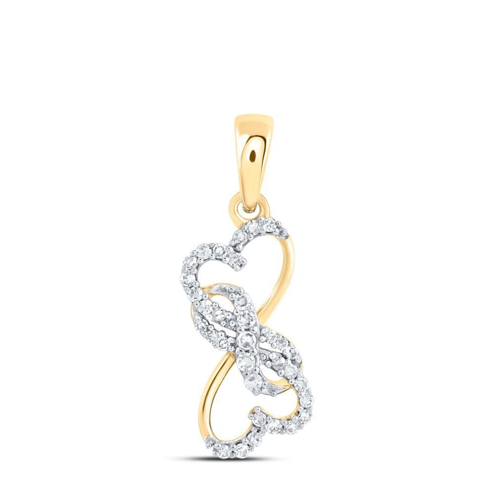 1/10CTW - DIA NK GIFT INFINITY HEART PENDANT